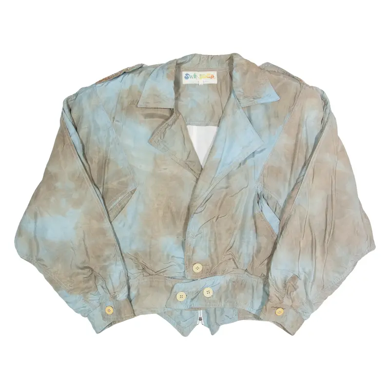 Swinger Womens Jacket Grey Crazy Pattern M 1