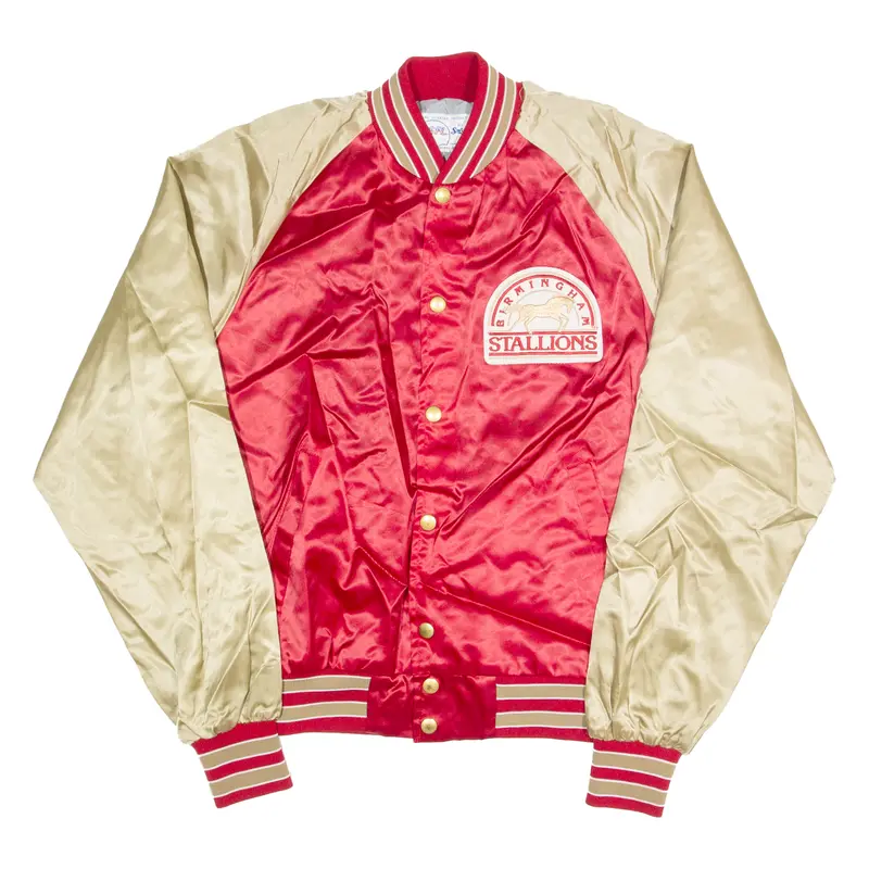 Swingster Birmingham Stallions Mens Varsity Jacket Red Nylon 90S Usa S 1