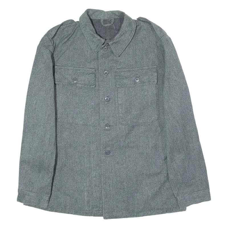 Swiss Mens Workwear Jacket Grey Twill 90S L 1