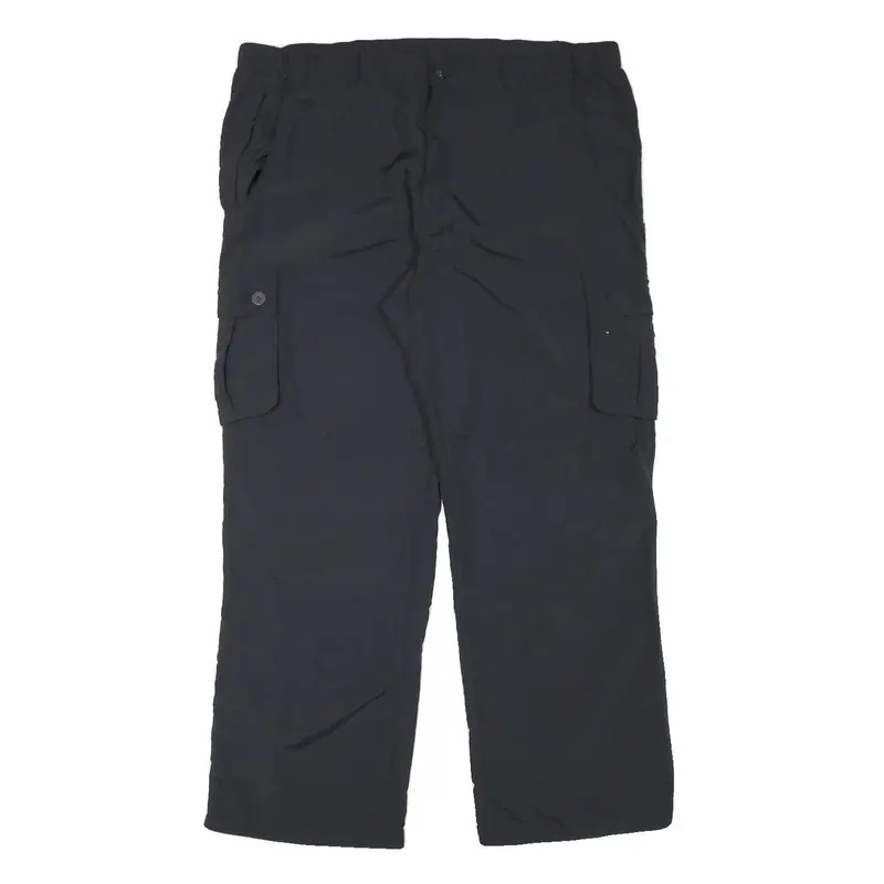 Switcher Mens Black Regular Fit Cargo Trousers W38 L29 Zip Closure Polyester 1