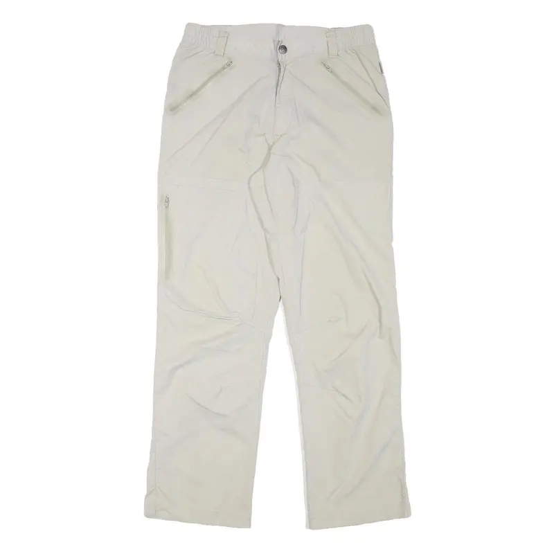 Switcher Mens Regular Beige Polyester Blend Zip Trousers W28 L29 Outdoor Casual 1