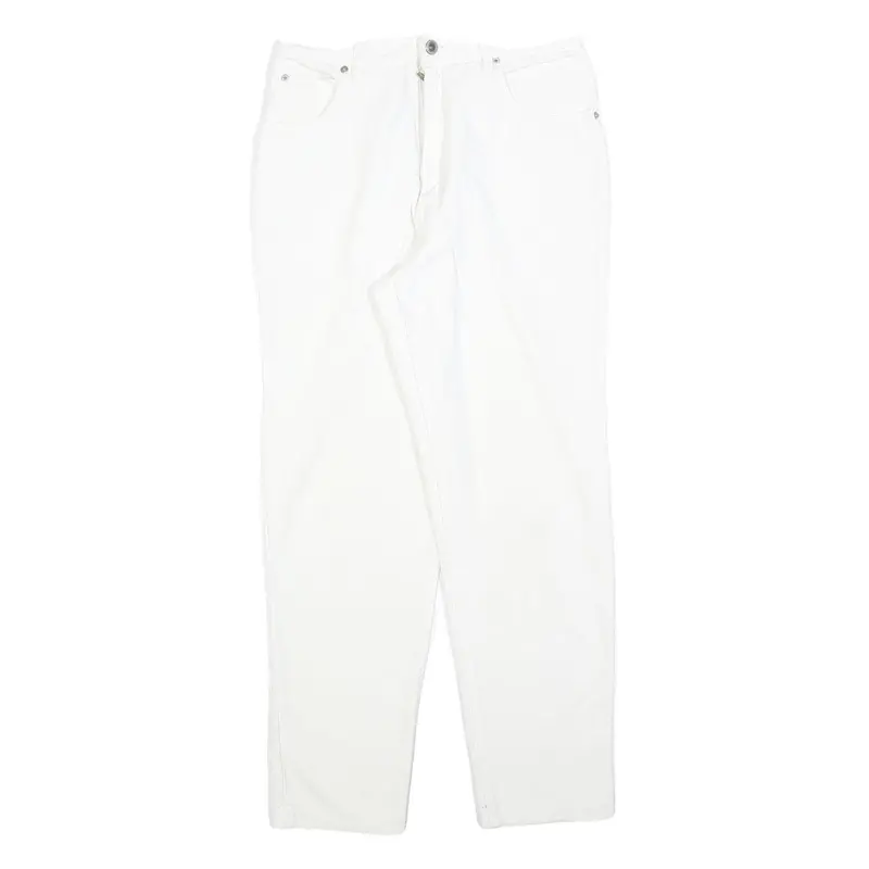 Sylvania Fashion Womens White Regular Fit Straight Denim Jeans W28 L28 Cotton 1
