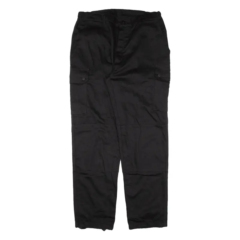 T.O.E Design Cargo Mens Trousers Black Relaxed Tapered W33 L31 1
