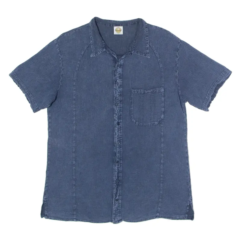 T3 Mens Plain Shirt Blue 90S L 1