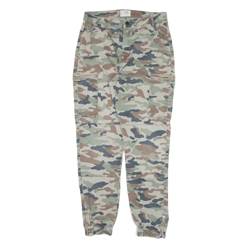 Tally Weijl Cargo Camo Womens Trousers Green Regular Tapered W27 L26 1