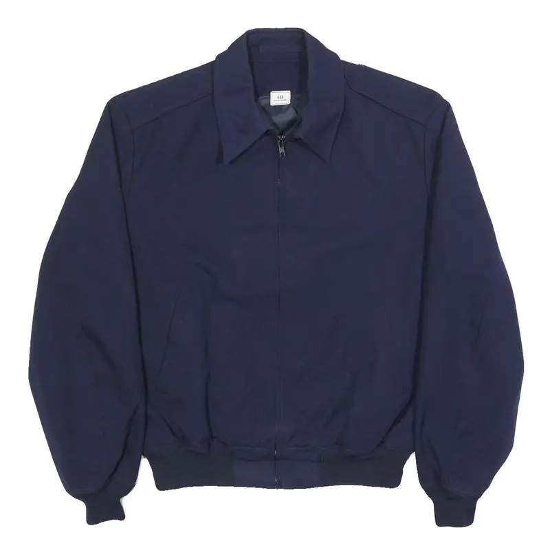Target Sportswear Inc. Mens Navy Blue Wool Blend Zip Jacket L Casual Classic 1