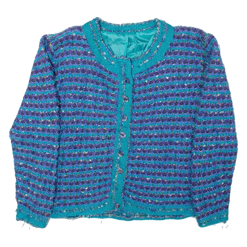 Tassle Womens Jacket Blue 90S Striped M 1