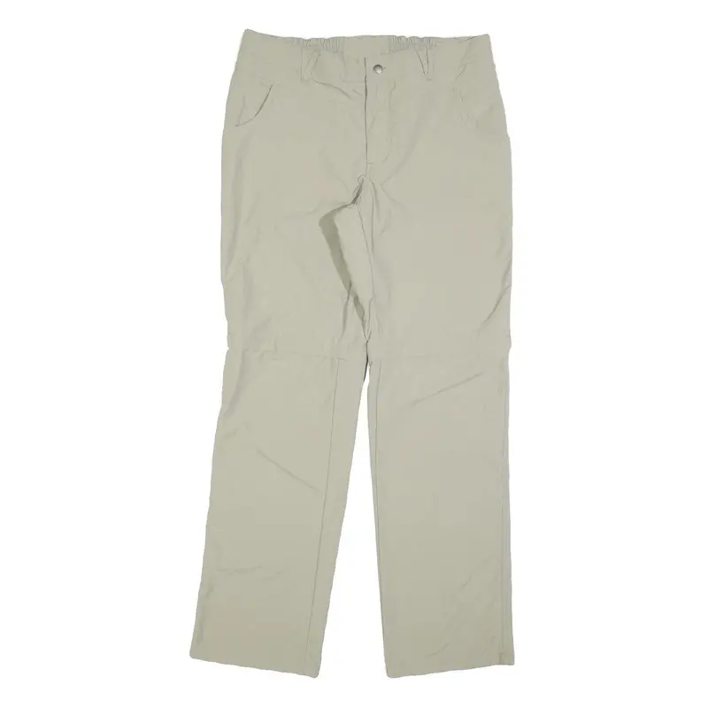 Tchibo Womens Polyester Blend Beige Regular Fit Straight Leg Trousers W32 L32 1