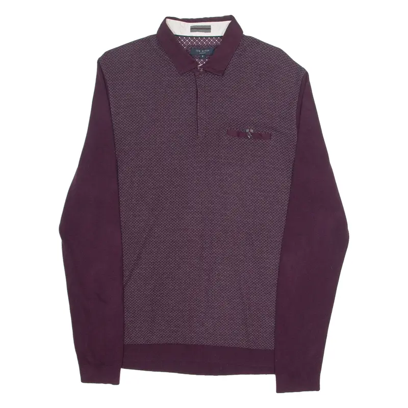 Ted Baker Mens Polo Shirt Maroon S 1