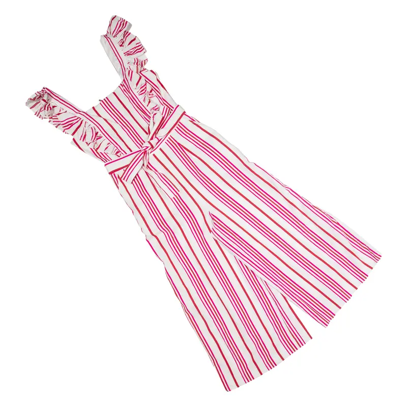 Ted Baker Womens Jumpsuit White Striped Wide-Leg S 1