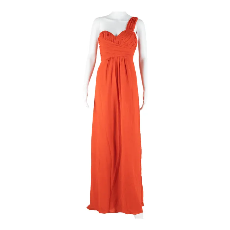 Ted Baker Womens Maxi Dress Orange Silk Sleeveless Long S 1