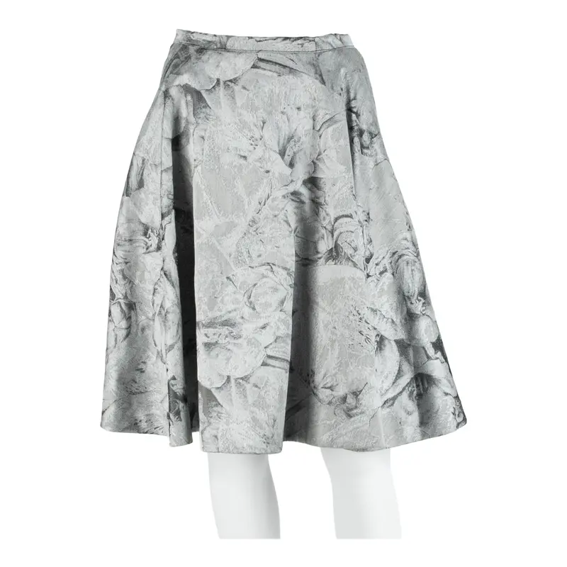 Ted Baker Womens Skater Skirt Grey Short Floral S 1