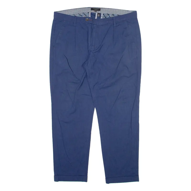 Ted Baker Womens Trousers Blue Relaxed Tapered W36 L27 1