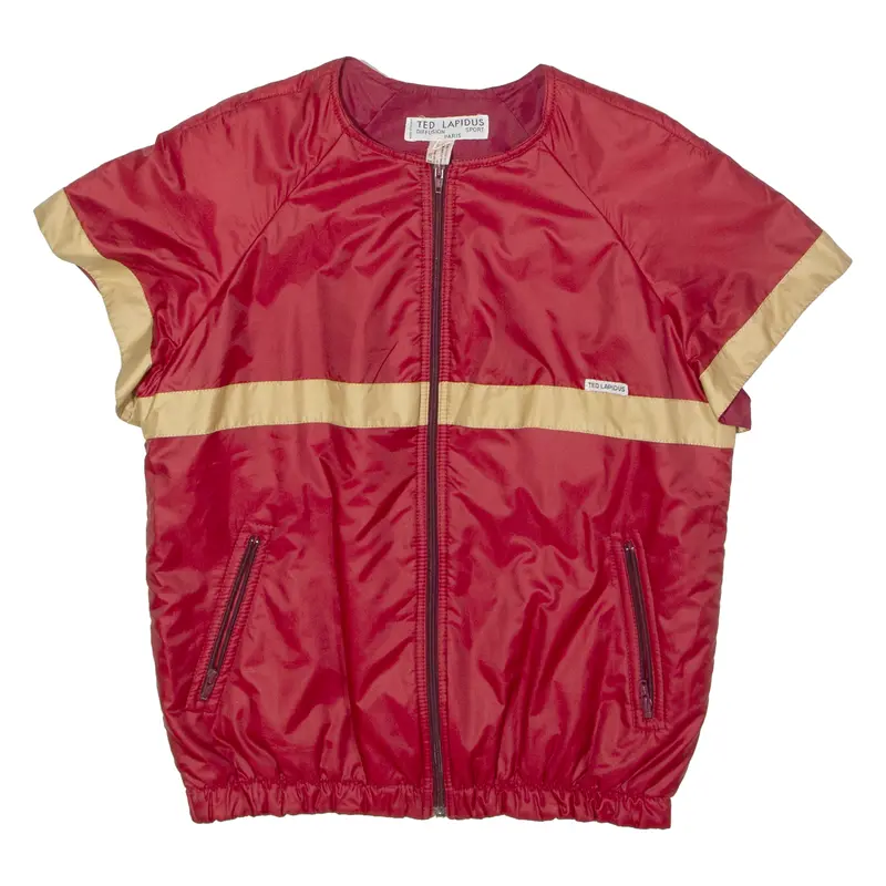 Ted Lapidus Mens Track Gilet Red 80S Striped M 1