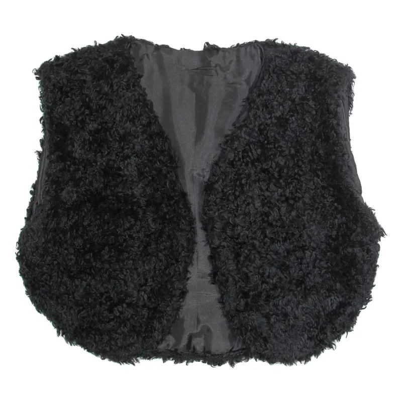 Teddy Fleece Womens Gilet Black L 1