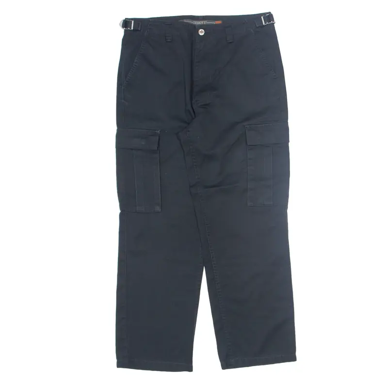 Teddy's Cargo Womens Trousers Black Regular Straight W30 L28 1
