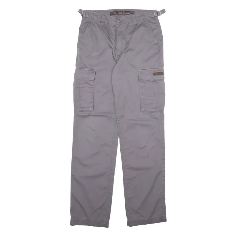 Teddy's Cargo Womens Trousers Grey Regular Straight W28 L31 1