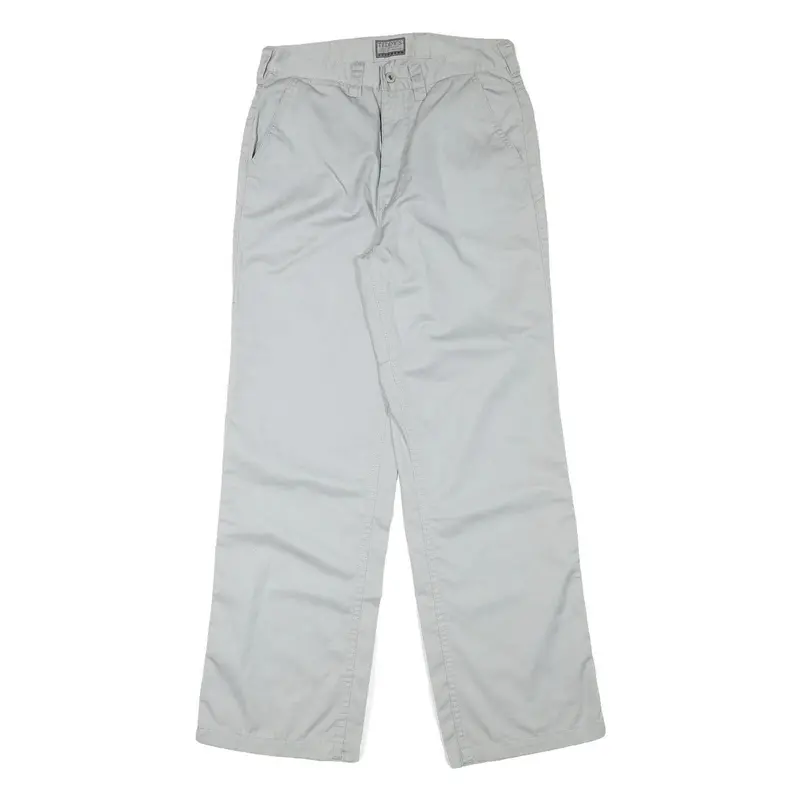 Teddys Mens Cotton Blend Regular Fit Beige Trousers W29 L31 Casual Zip Closure 1