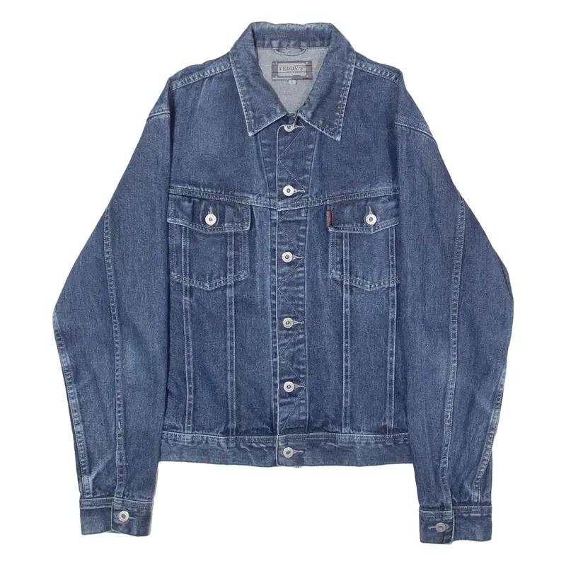 Teddy's Mens Denim Jacket Blue L 1