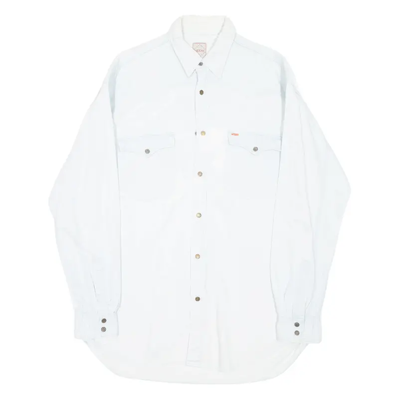 Teddy's Mens Denim Shirt Blue Long Sleeve M 1