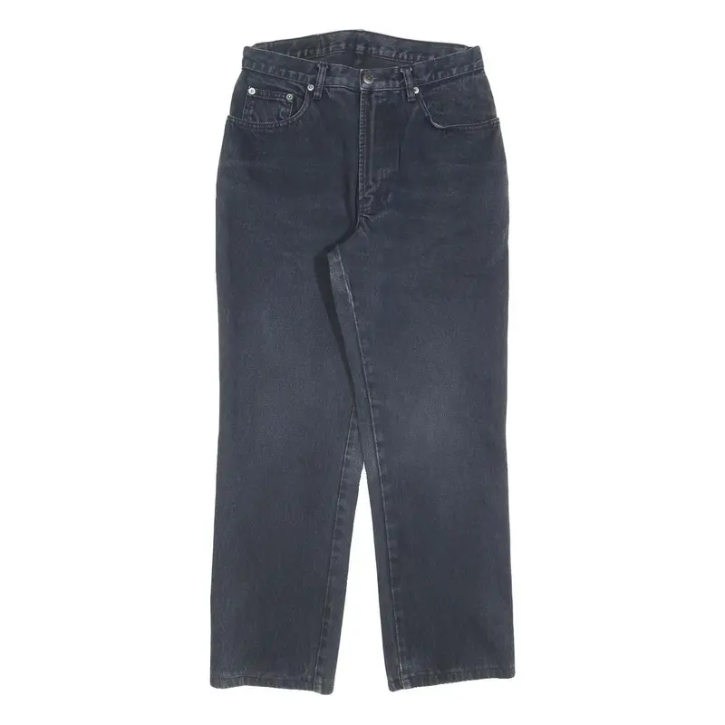 Teddys Womens Black Regular Fit Straight Denim Jeans W28 L28 Classic Style 1