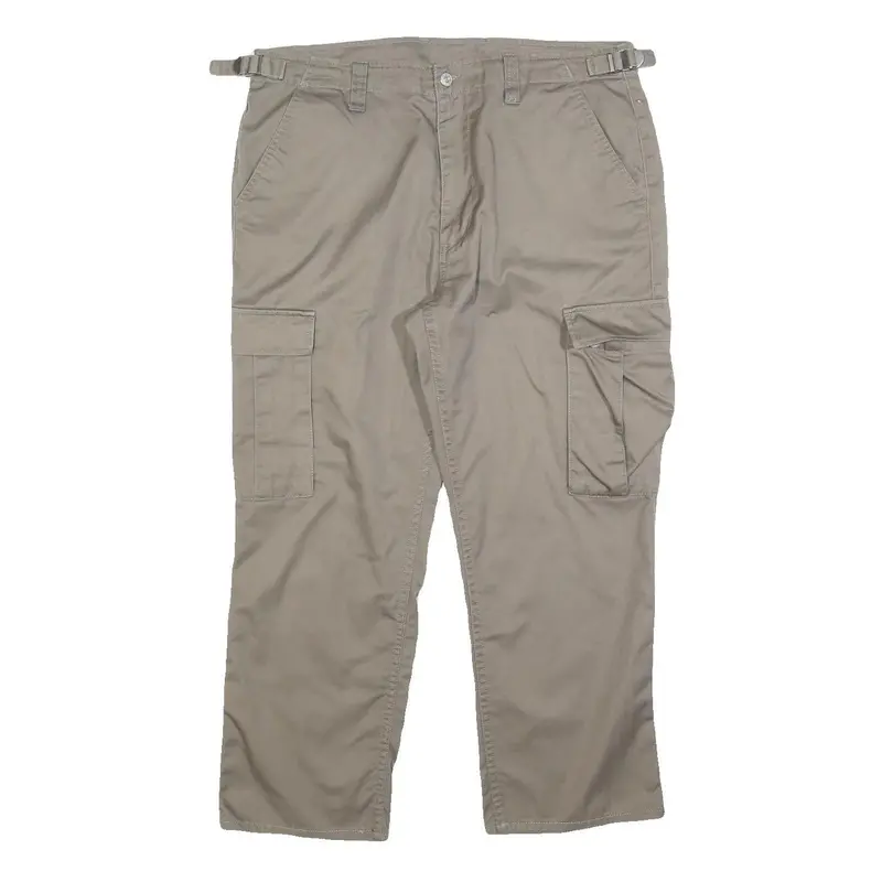 Teddy's Womens Cotton Blend Beige Regular Cargo Trousers W36 L26 Practical 1