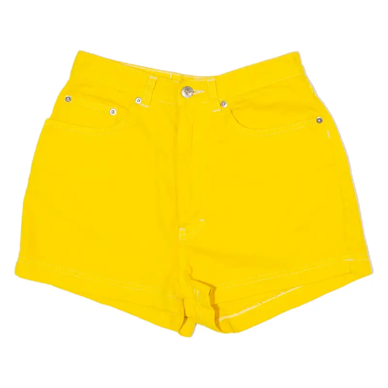 Teddy's Womens Denim Shorts Yellow Slim 90S Xs W25 1