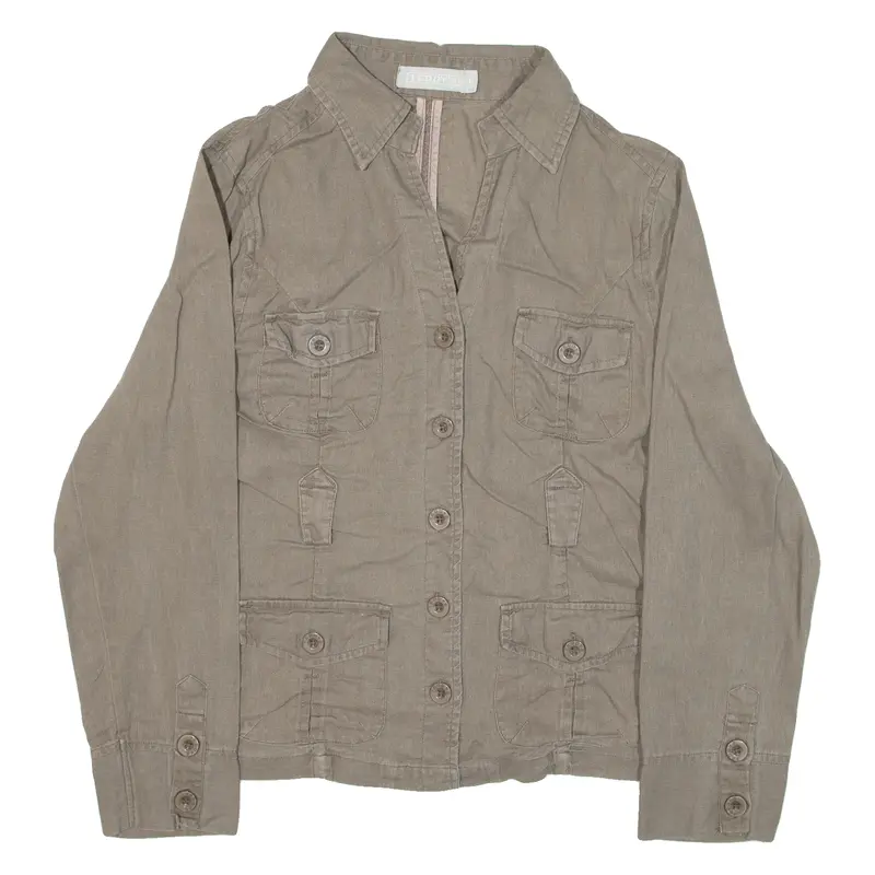 Teddy's Womens Jacket Green Linen L 1