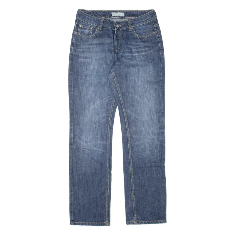 Teddy's Womens Jeans Blue Regular Straight Stone Wash W30 L32 1
