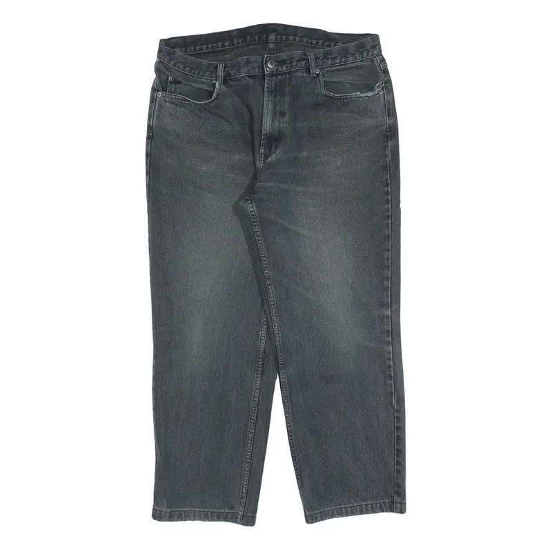 Teddys Womens Jeans Relaxed Straight Denim Medium W36 L28 Comfortable Casual Zip 1