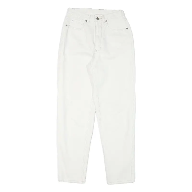 Teddys Womens Jeans White Relaxed Straight Cotton Blend W24 L28 Casual Wear 1