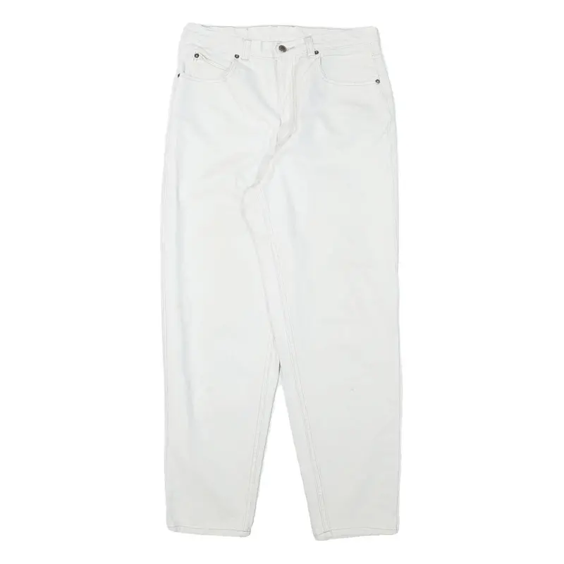 Teddys Womens White Relaxed Jeans Cotton Blend Zip W29 L28 Casual Fit Comfort 1