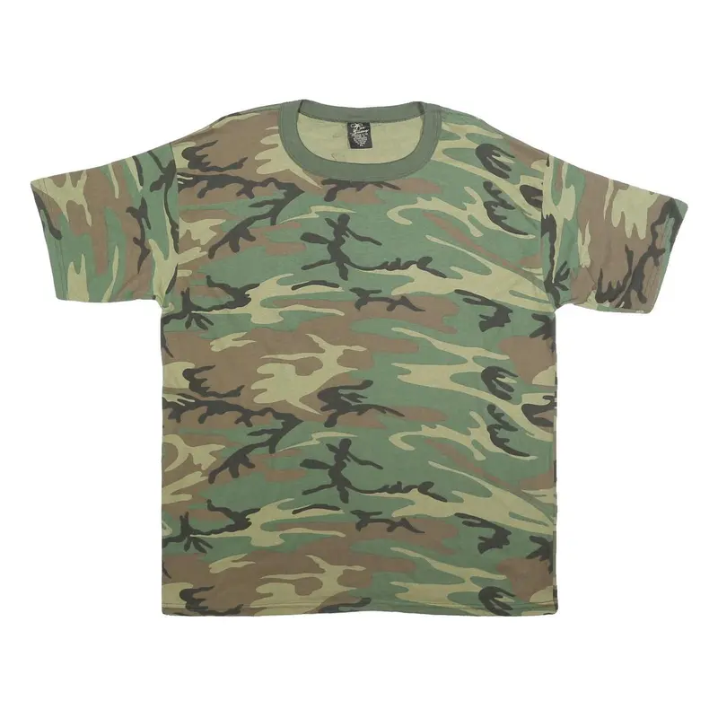 Tee Swing Mens Green Brown Camo Graphic T-Shirt Xl Short Sleeve Crew Neck 1
