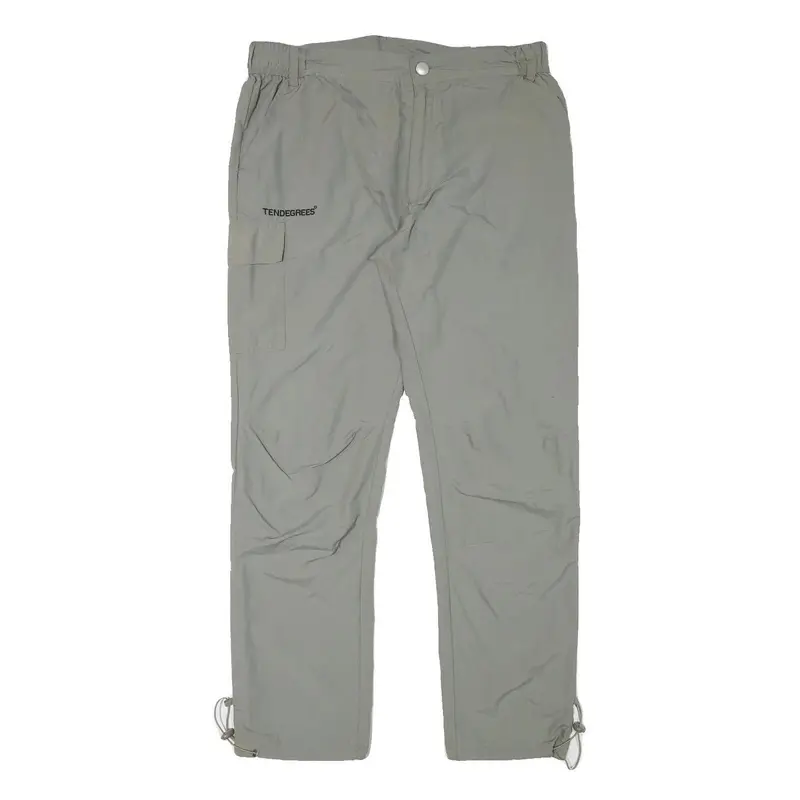 Ten Degrees Mens Polyester Blend Grey Regular Fit Straight Trousers W34 L30 1