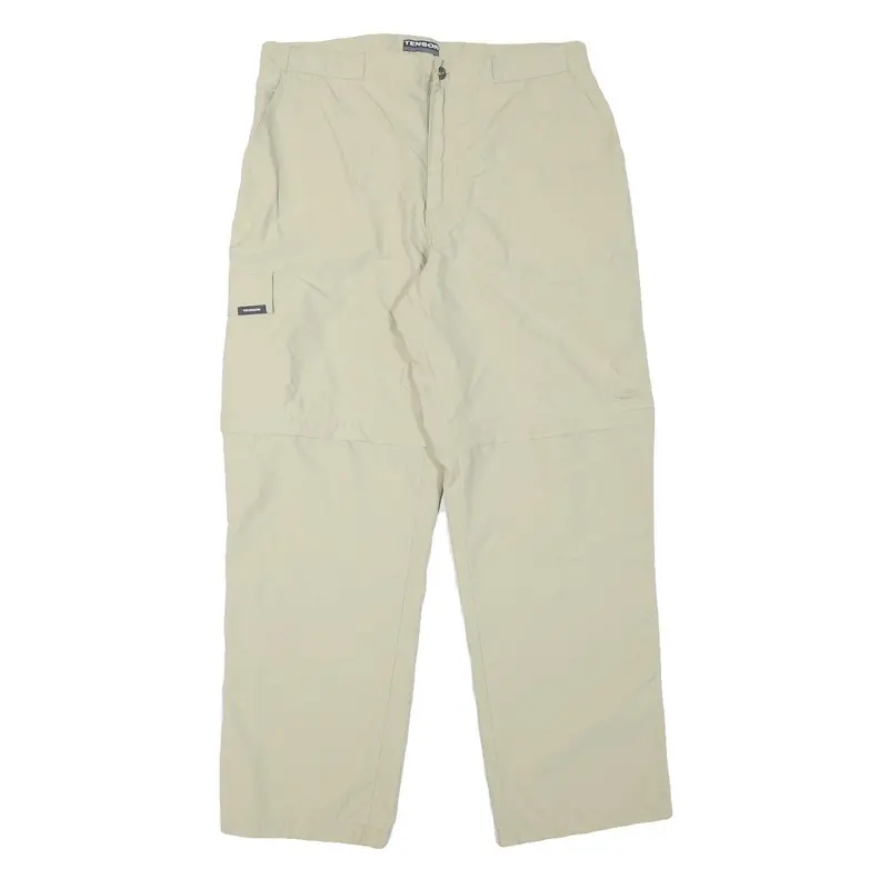 Tenson Mens Relaxed Beige Zip Trousers W32 L28 Outdoor Casual Lightweight 1