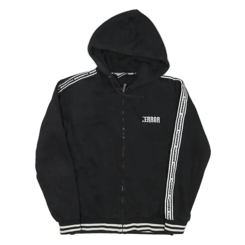 Terror Mens Black Zip Hoodie S Skull Graphic Death Cant Stop Us 1
