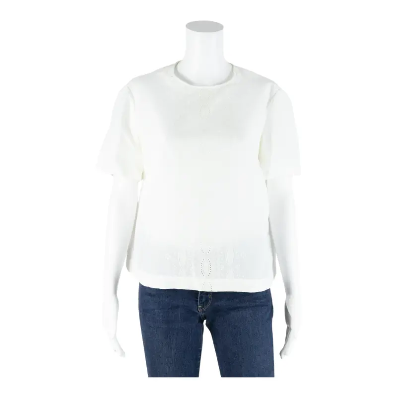 Terylene Womens Top White 90S M 1