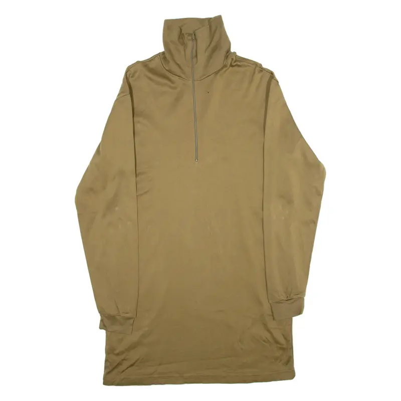 Textiles Vertrauen Mens Jersey Green Long Sleeve 1/4 Zip M 1