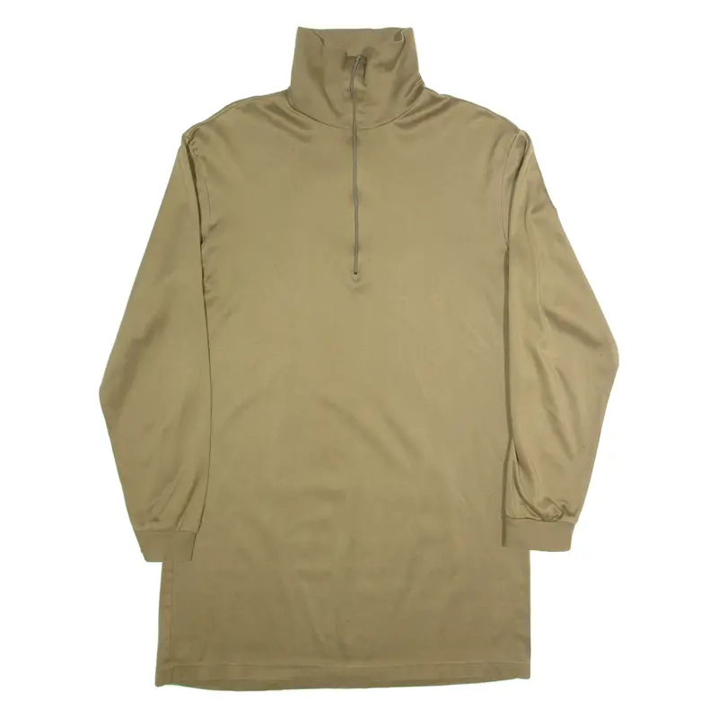 Textiles Vertrauen Mens T-Shirt Green Long Sleeve 1/2 Zip M 1