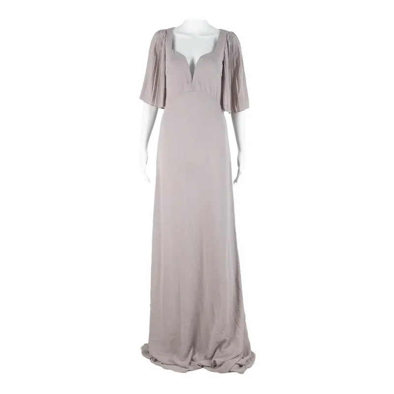 Tfnc Womens Maxi Dress Purple Short Sleeve Long S 1
