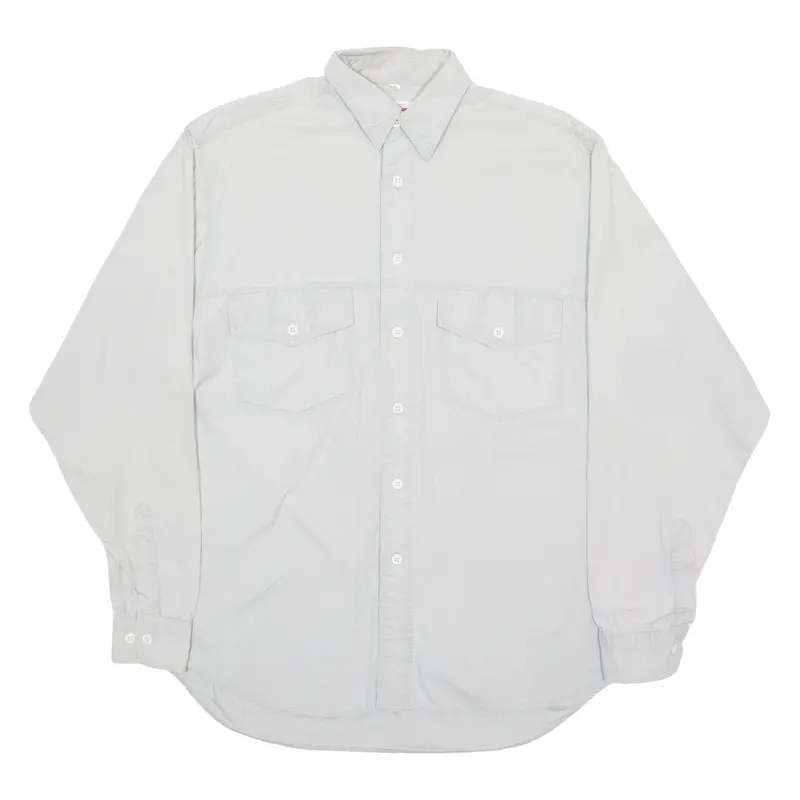 The Great Manhattan Club Mens Plain Shirt Grey Long Sleeve S 1
