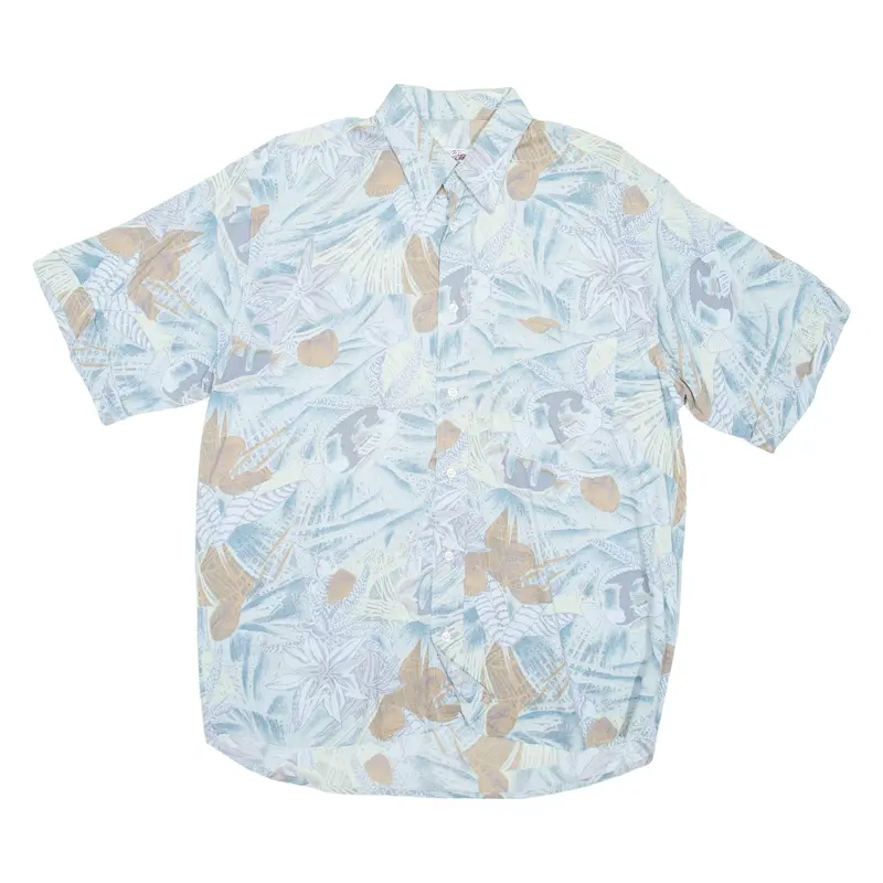 The Great Manhattan Club Mens Shirt Blue Viscose Crazy Pattern S 1