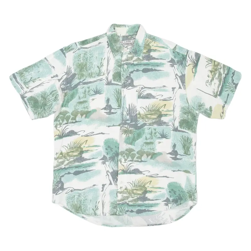 The Lost City Mens Shirt Blue Crazy Pattern M 1