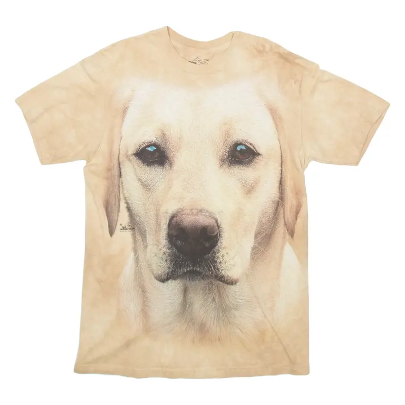The Mountain Golden Retriever Mens T-Shirt Beige M 1