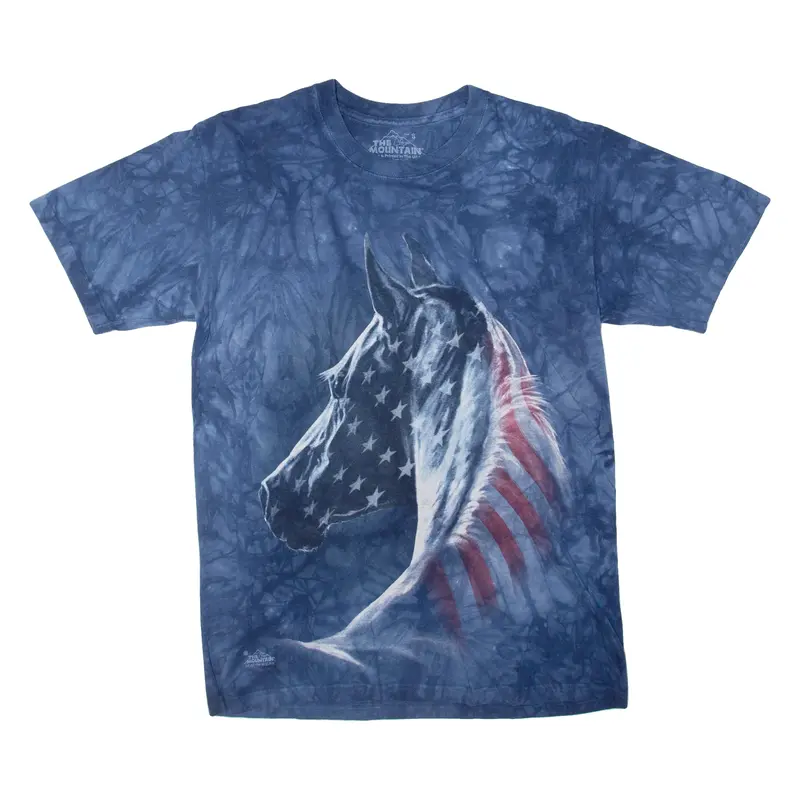 The Mountain Horse Mens T-Shirt Blue Usa S 1