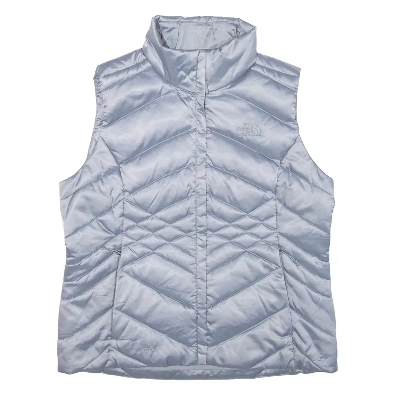 The North Face 550 Insulated Womens Puffer Gilet Grey Nylon L 1