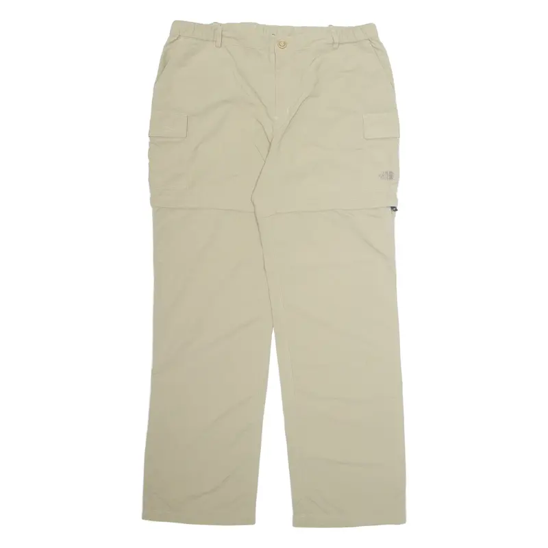 The North Face Cargo Womens Trousers Beige Loose Wide-Leg Nylon W34 L32 1