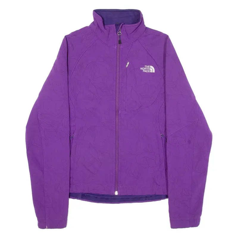 The North Face Fleece Lined Womens Shell Jacket Purple Floral Xs 1
