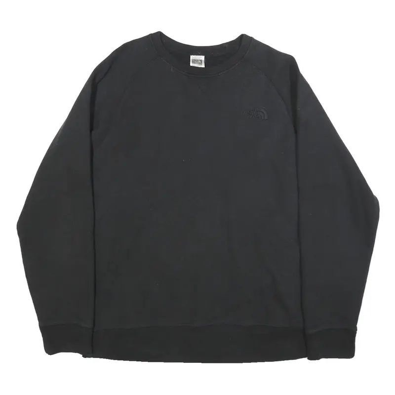 The North Face Mens Black Crew Neck M Cotton Blend Sweatshirt Outdoor Casual 1