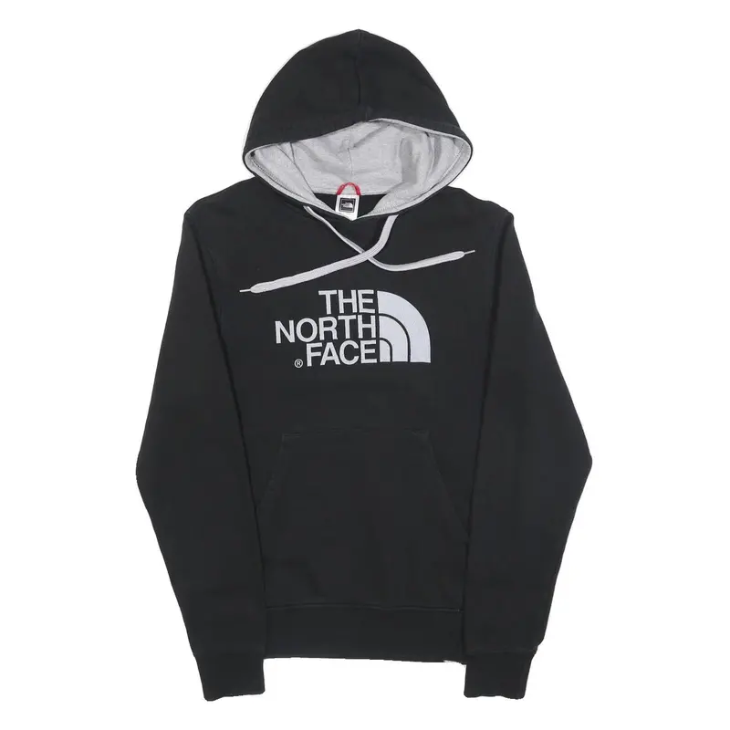 The North Face Mens Black Hoodie Xs Cotton Blend Pullover Logo Sweatshirt 1